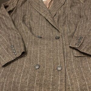 H&M Women's Brown Herringbone Blazer